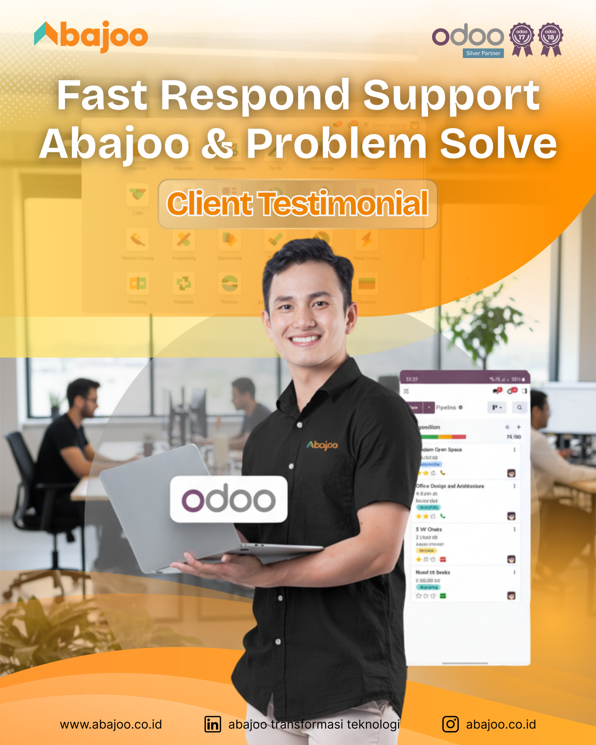 Odoo Support Fast Respond by Abajoo (Client Testimonial)